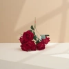 Red waxy rose branch artificial flowers are decorative floral arrangement materials Application Scenario